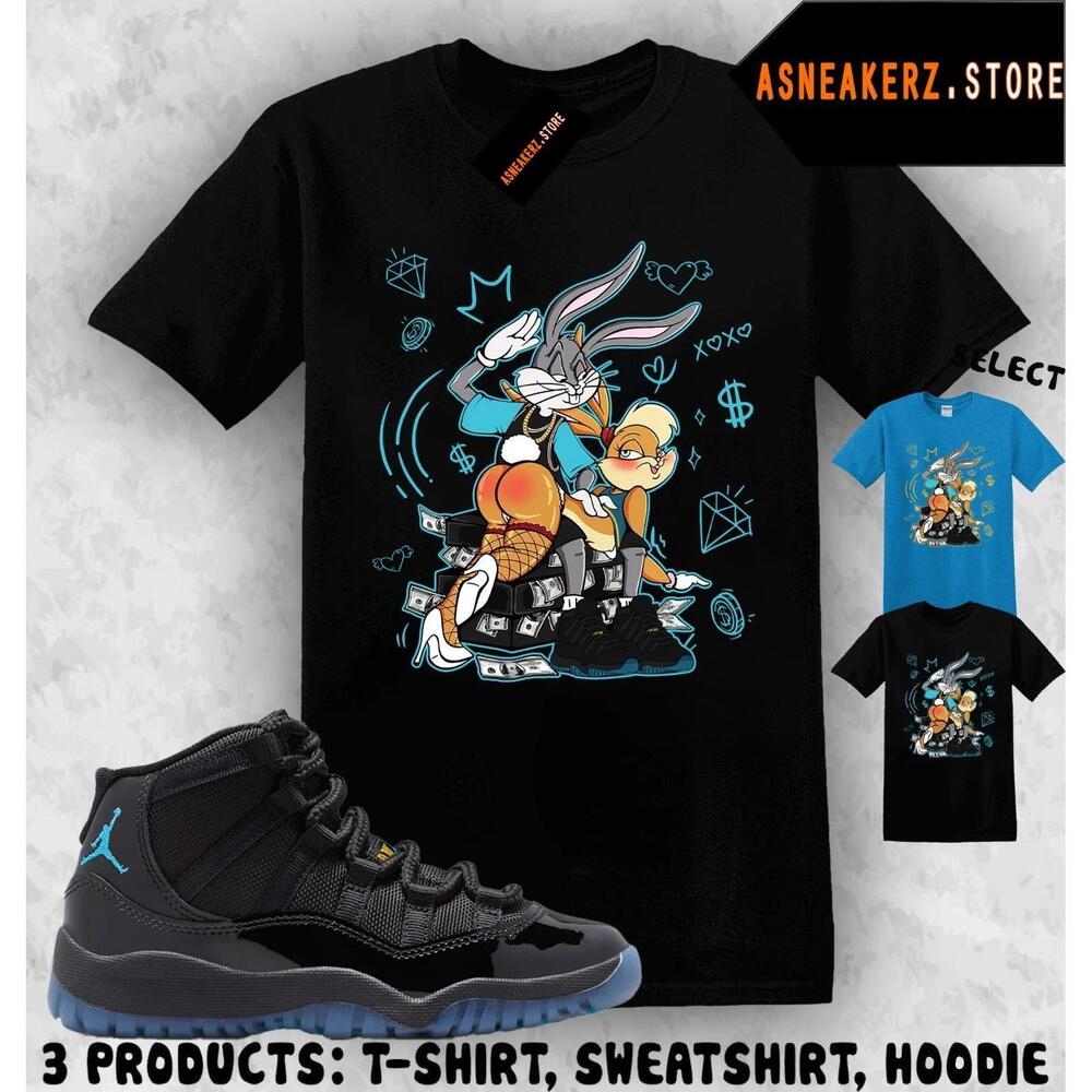 Shirt Match Aj 11 Gamma Blue Matching Bunny Slap Bugs Lola T-Shirt